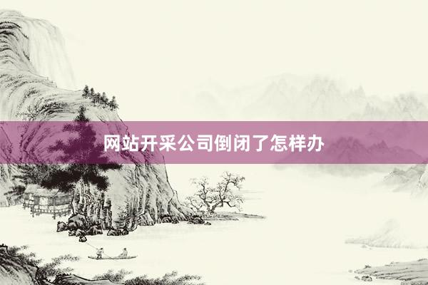 网站开采公司倒闭了怎样办