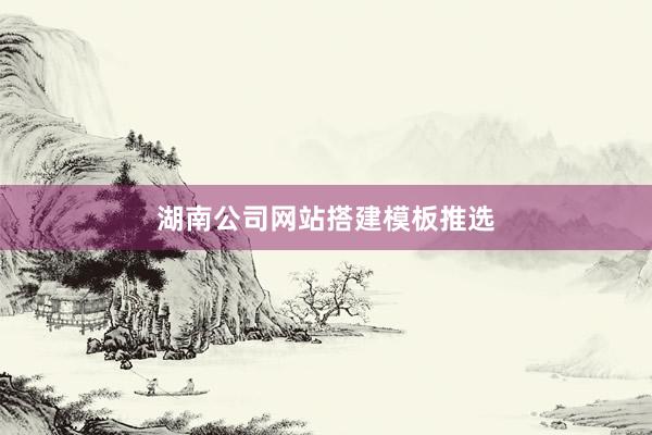 湖南公司网站搭建模板推选